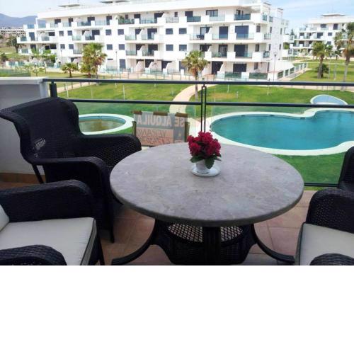 2 bedrooms appartement with shared pool and enclosed garden at Almeria 1 km away from the beach