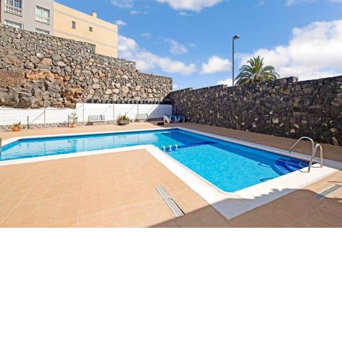 2 bedrooms appartement with shared pool furnished terrace and wifi at Costa del Silencio 1 km away from the beach