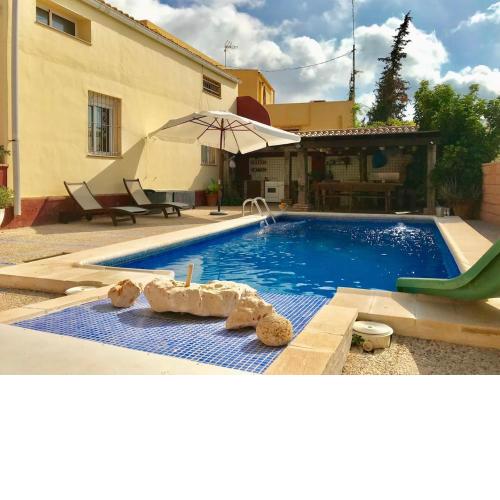 5 bedrooms villa with private pool enclosed garden and wifi at Cartagena 6 km away from the beach