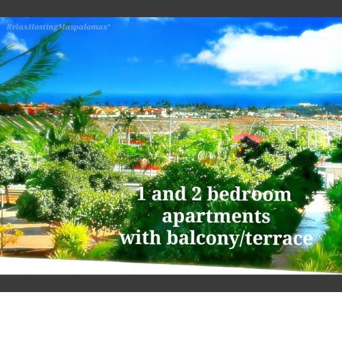5 minutes close by Playa del Inglés-1&2BR aptm with view & private terrace for 2 persons