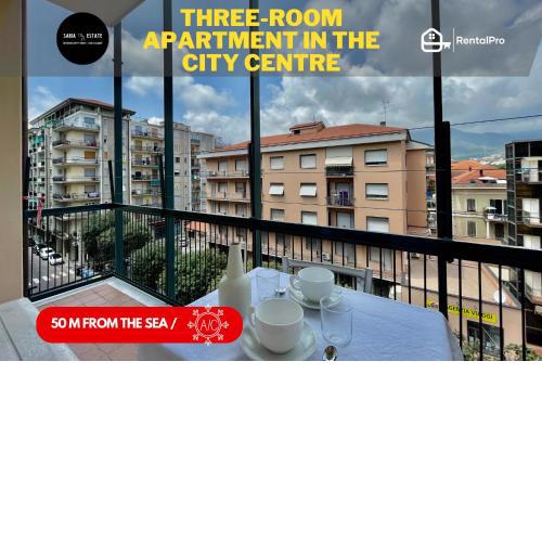 [50 metri dal Mare] Trilocale in Centro con A/C