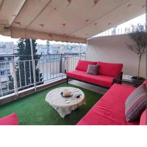 7th floor spacious veranda in the heart of Athens