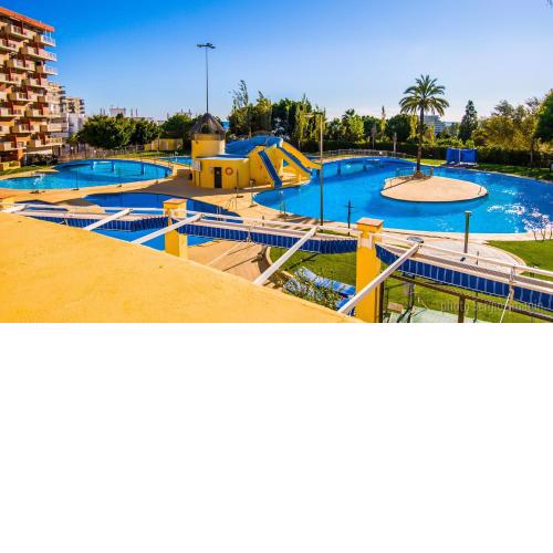 801 Estudio en Minerva Apartamentos. Vista al mar y montaña. Piscina y playa. Excelente wifi.