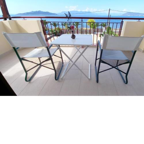 A balcony of Aegina by the saronic gulf