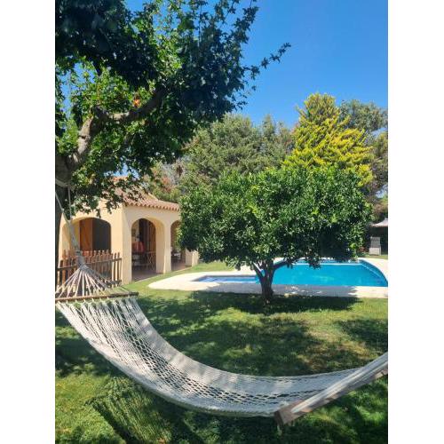 Accommodation with private swimming pool and garden