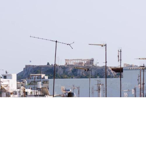 Acropolis view rooftop with 2 double rooms
