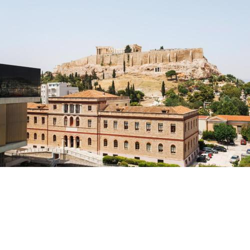 Across Acropolis Museum chic design apartment!