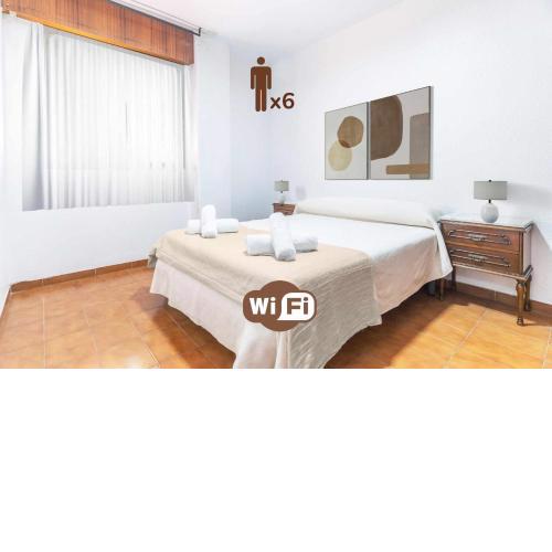 Amplio Apartamento a 250mts de la playa 6 Pax