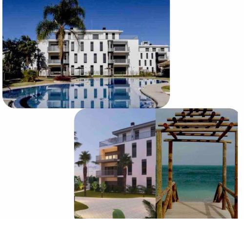 Apartamento primera línea de playa con piscina