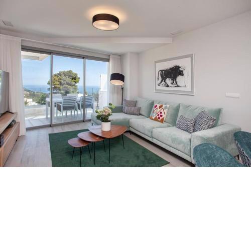 Apartment with open sea views in Mijas Pueblo