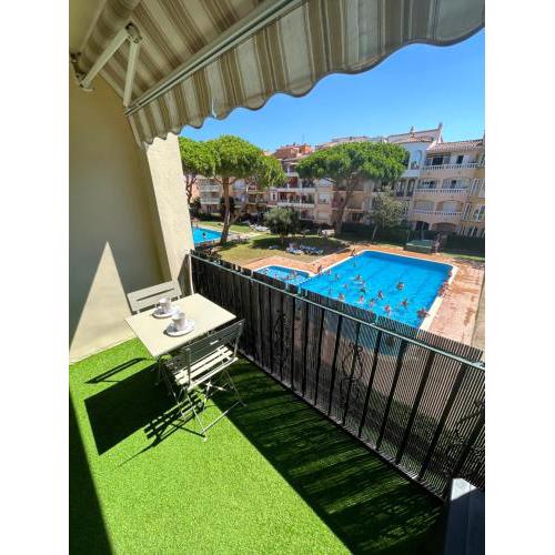 Appartement 40m2 climatisé dans Residence Gran Reserva avec piscine et 200 m de la plage