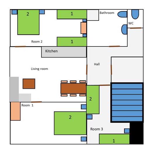Appartment for 8 persons