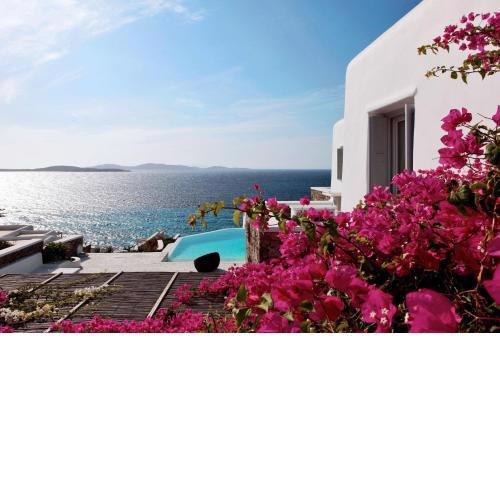 Astounding Mykonos Villa 6 Bedrooms Villa El Greco Panoramic Sea Views Facing the Ancient Island of Delos Aleomandra