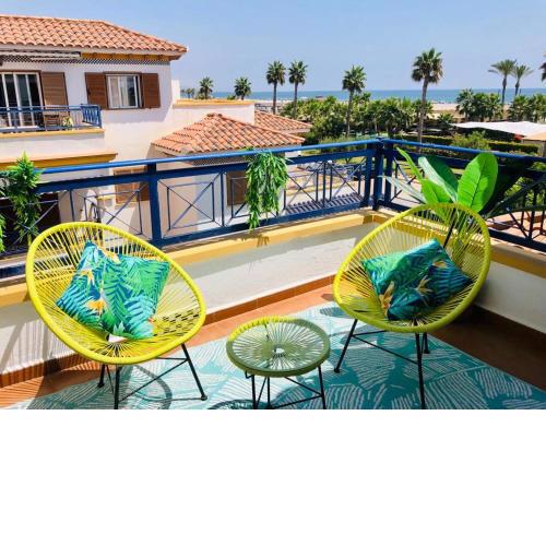 Ático de lujo en primera línea 2 balcones con vistas al mar, Vera Playa