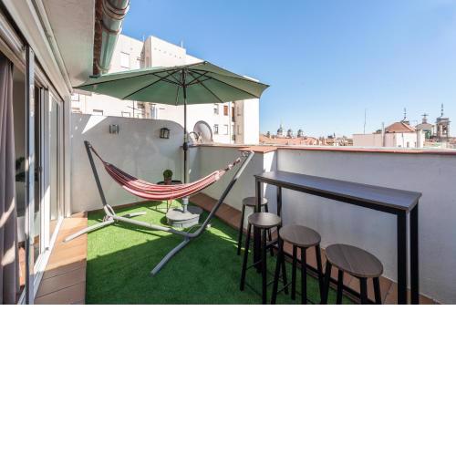 Ático en el centro con terraza y vistas increíbles