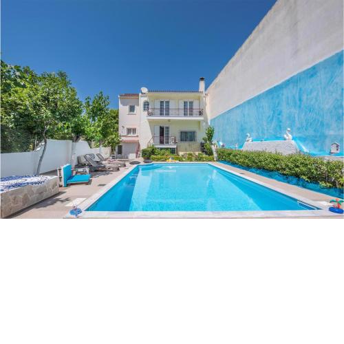 Awesome Home In Lechaio Corinthias With Wifi, Outdoor Swimming Pool And Swimming Pool