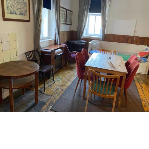 Basic small flat in an old railway station ground floor