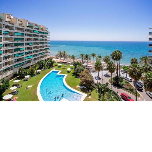 Beach front apartment with pool