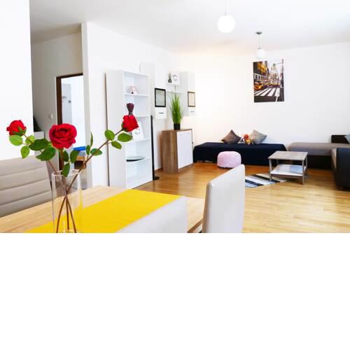 BIG apartment 5 persons FREE parking 6 min to city center