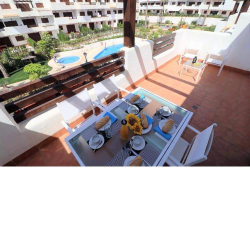 Casa Aguilón apartamento con balcón azotea con piscina compartida