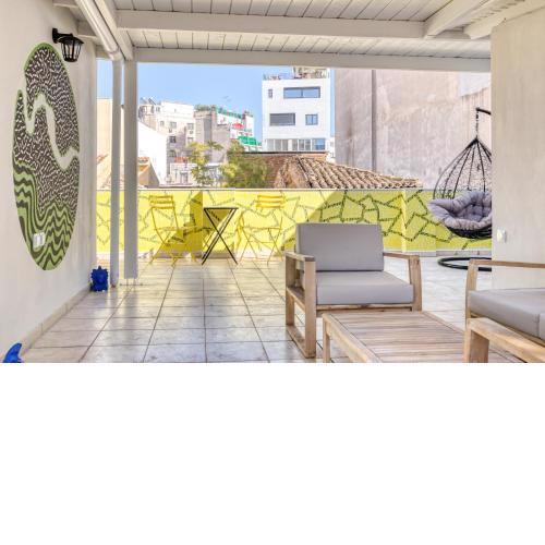 Chic rooftop studio w/ terrace - Near Acropolis