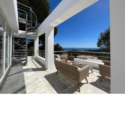 Climatized 2 bedroom house with Formentera view