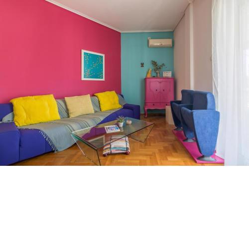 Colorful Apartment For 2 Ppl In Pagrati