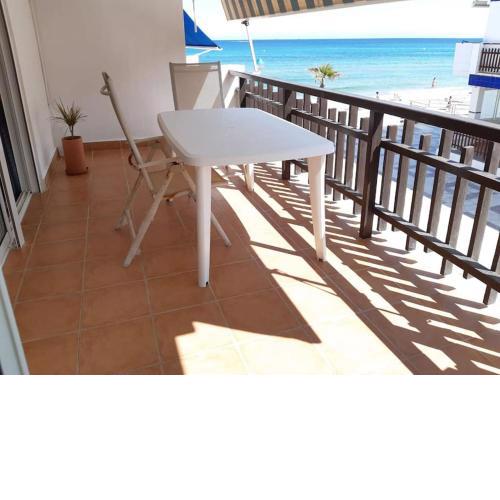 Cosy flat with a large terrace facing the sea