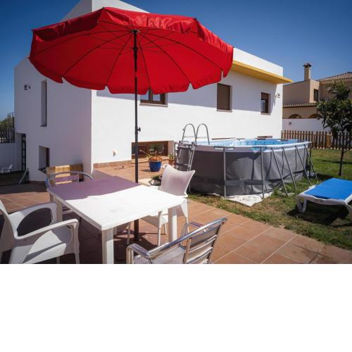 Estudio con Piscina portátil y Jardín