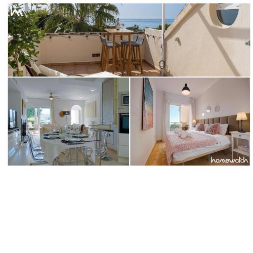 Family townhouse with beautiful sea views, just a few steps from the Costabella beach , Marbella