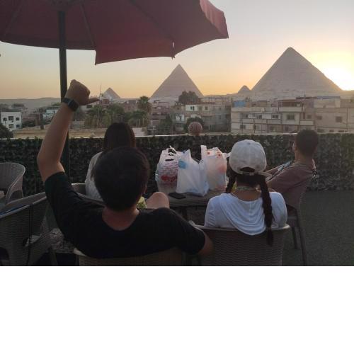 Fantastic three pyramids view