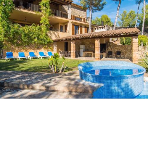 Ferienhaus für 12 Personen ca 400 m in Son Macià, Mallorca Südostküste von Mallorca6 Schlafzimmer, 6 Badezimmer, Kamin, TV, Sat-TV, Spülmaschine, Strand 5 km, Waschmaschine