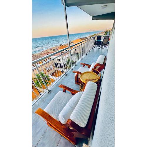First line of the beach. Large balcony.