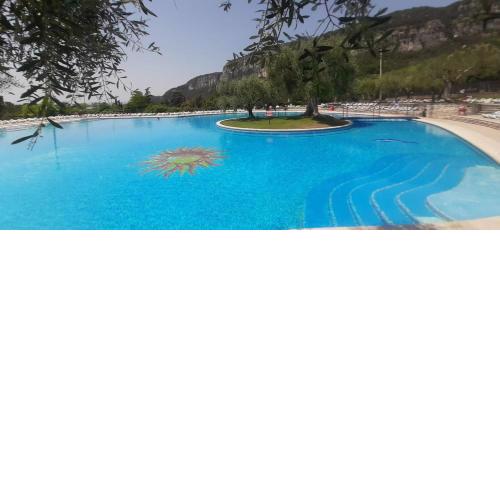 Garda lake and swimming pool