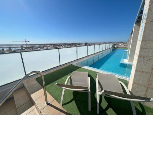 GATU PREMIUM Marismas, terraza, parking, piscina común y aire acc