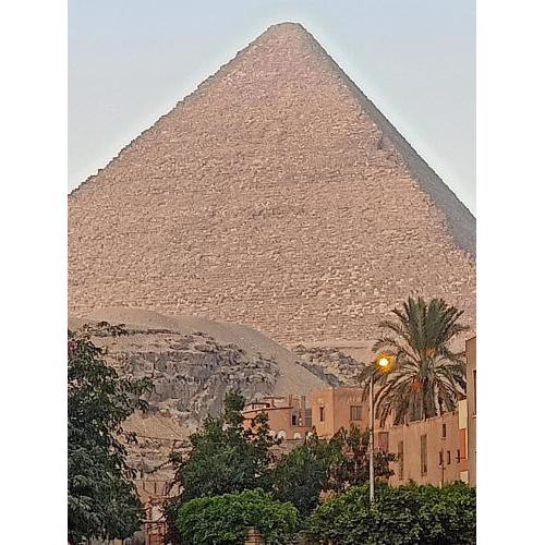 Giza pyramids view house