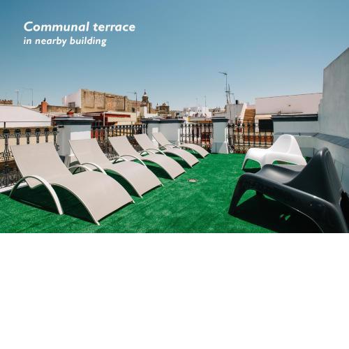 Hostly Acetres 1B-2B Center-Fibre-Conmunal terrace-Parking Optional