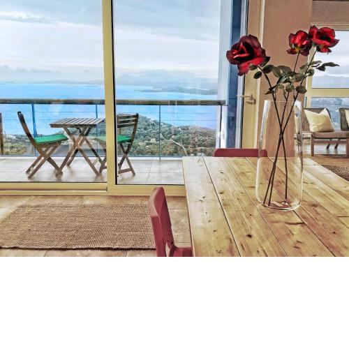 House Sienna of Villa Intaba Best Views Corfiot Riviera Corfu Island Greece Contemporary Design Pool with Spectacular Sea VIEWS close to Ipsos Beach