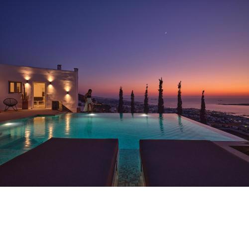 Infinity sea view hillside villa with private pool