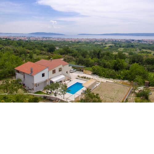 Isolated Villa Stari Hill swimming pool, garden, sea & mountain view