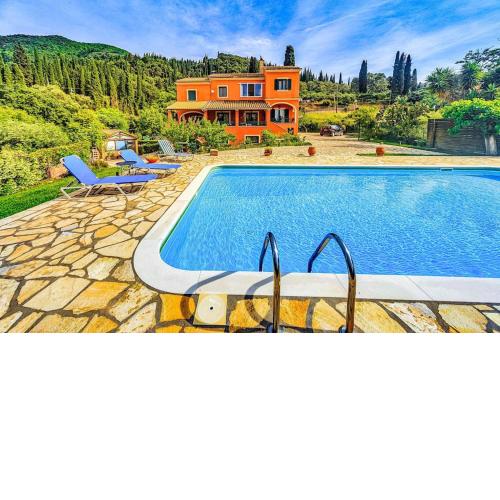 Kamaritis Villa private bedroom, pool view