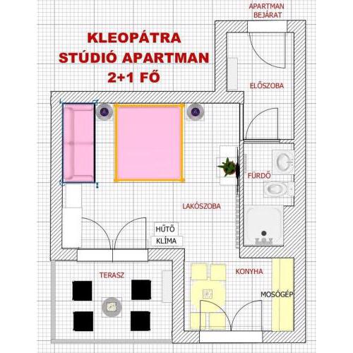 KLEOPÁTRA Stúdió Apartman Hajdúszoboszló