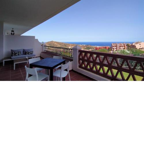 Las Palmeras, vue mer panoramique frontale, tout confort, avec parking
