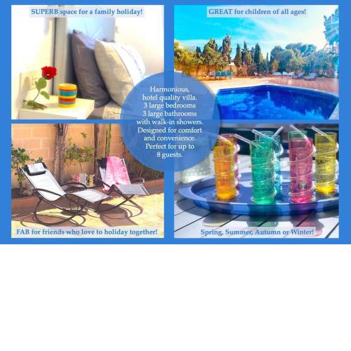 Luxury 5-star villa, private pool, 260m from beach, Punta Prima
