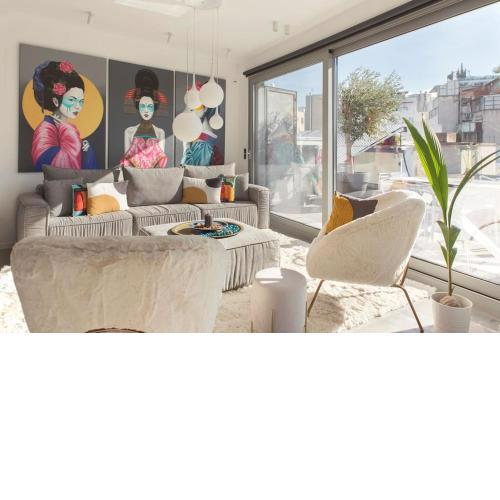 Luxury Acropolis View Apartment-Living Stone Black Pearl