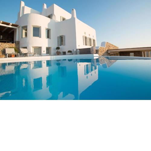 Luxury Private Mykonos Villa 6 Bedrooms Villa Hermosa Panoramic Sunset Sea Views and Private Pool Kounoupas