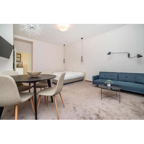 Modern studio with balcony + TV