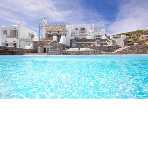 MYKONOS-ORNOS -VILAS ANGEL ALICE DEMI -POOL HOLIDAYS with VIEW