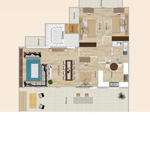 Near Metro for Acropolis - Private room "Olympus"