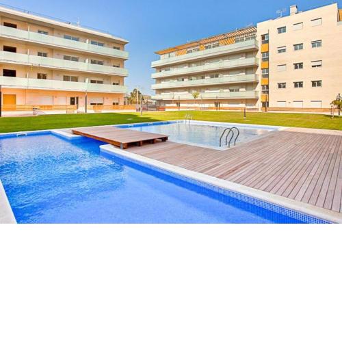 NEW! Apartamento con 2 piscinas, parque infantil, a 1 min de la playa